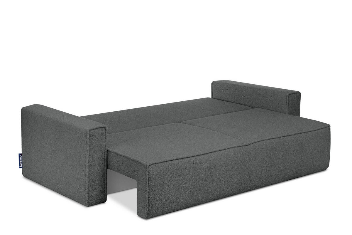 3-SITZER-SOFA NAPI II mit Schlaffunktion, graphit - Graphitfarben, Textil (228/89/101cm) - KONSIMO®
