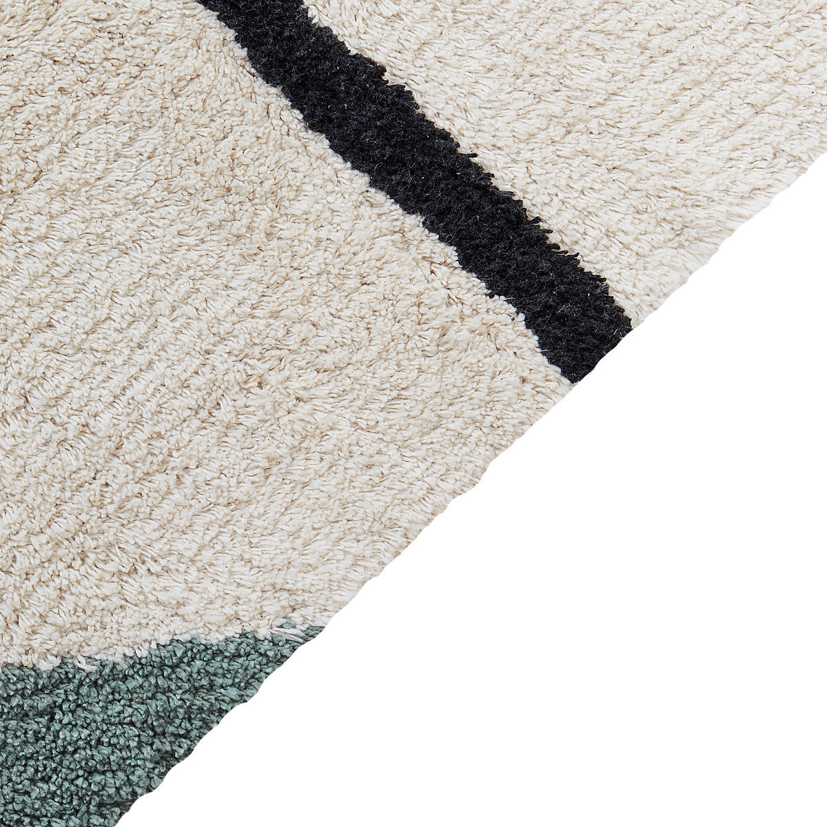 KURZFLOR-TEPPICH Beige 140/200 cm Alakol - Beige/Lila, Textil (140/200cm) - Beliani