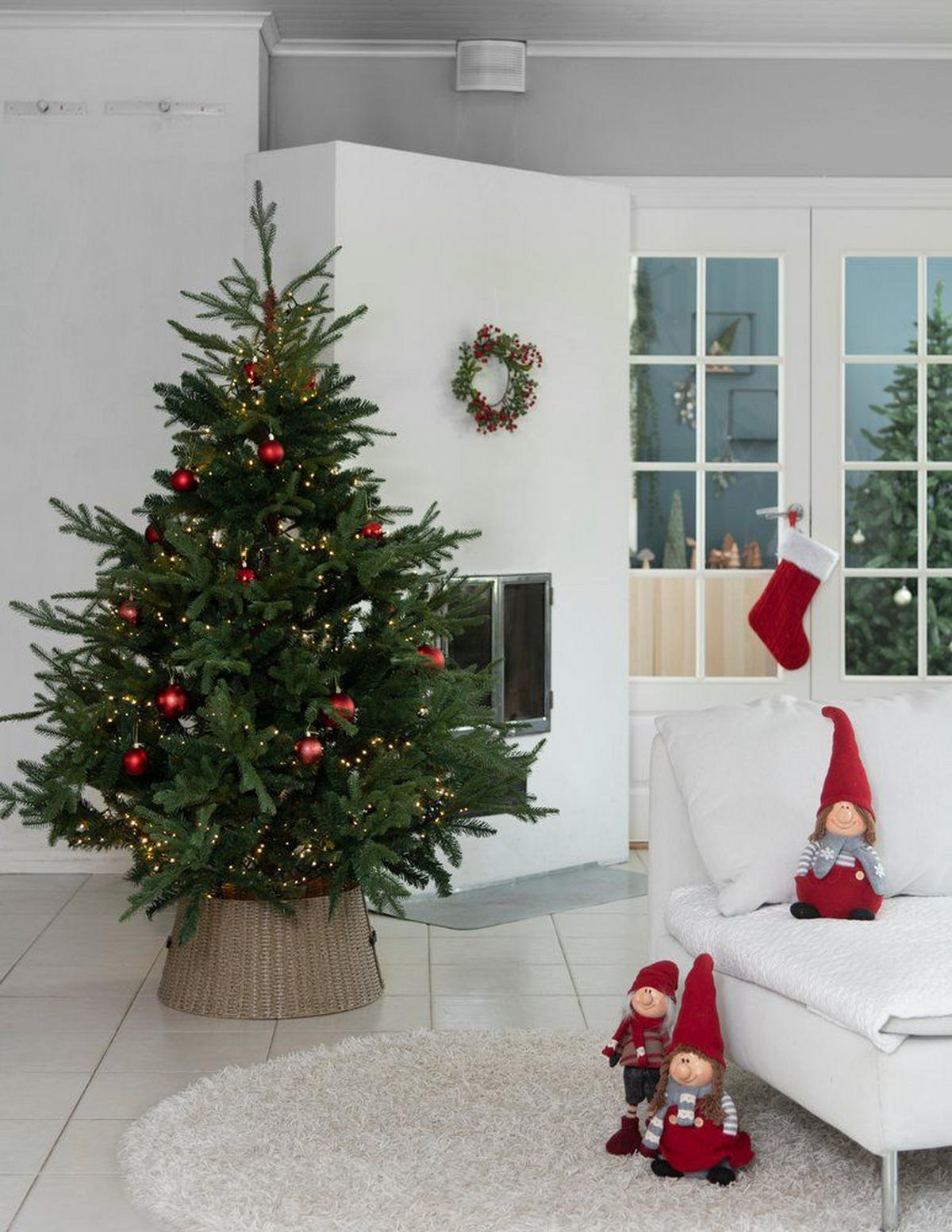 ABDECKUNG für Christbaumständer 50/25 cm - Beige, Kunststoff (50/25cm)