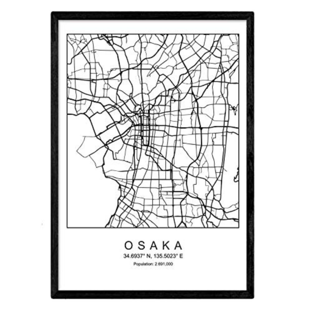 POSTER Osaka Skandinavischen Stil A3 Rahmenlos - Klar, Papier (29.7/5/42cm) - Nacnic