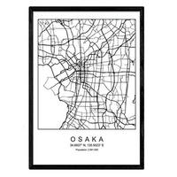 POSTER Osaka Skandinavischen Stil A3 Rahmenlos - Klar, Papier (29.7/5/42cm) - Nacnic