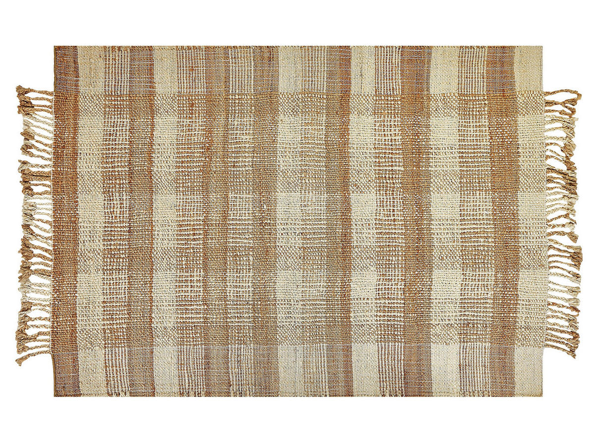 TEPPICH geflochten Berissa 200/140 cm - Beige, Naturmaterialien (140/200cm) - Beliani