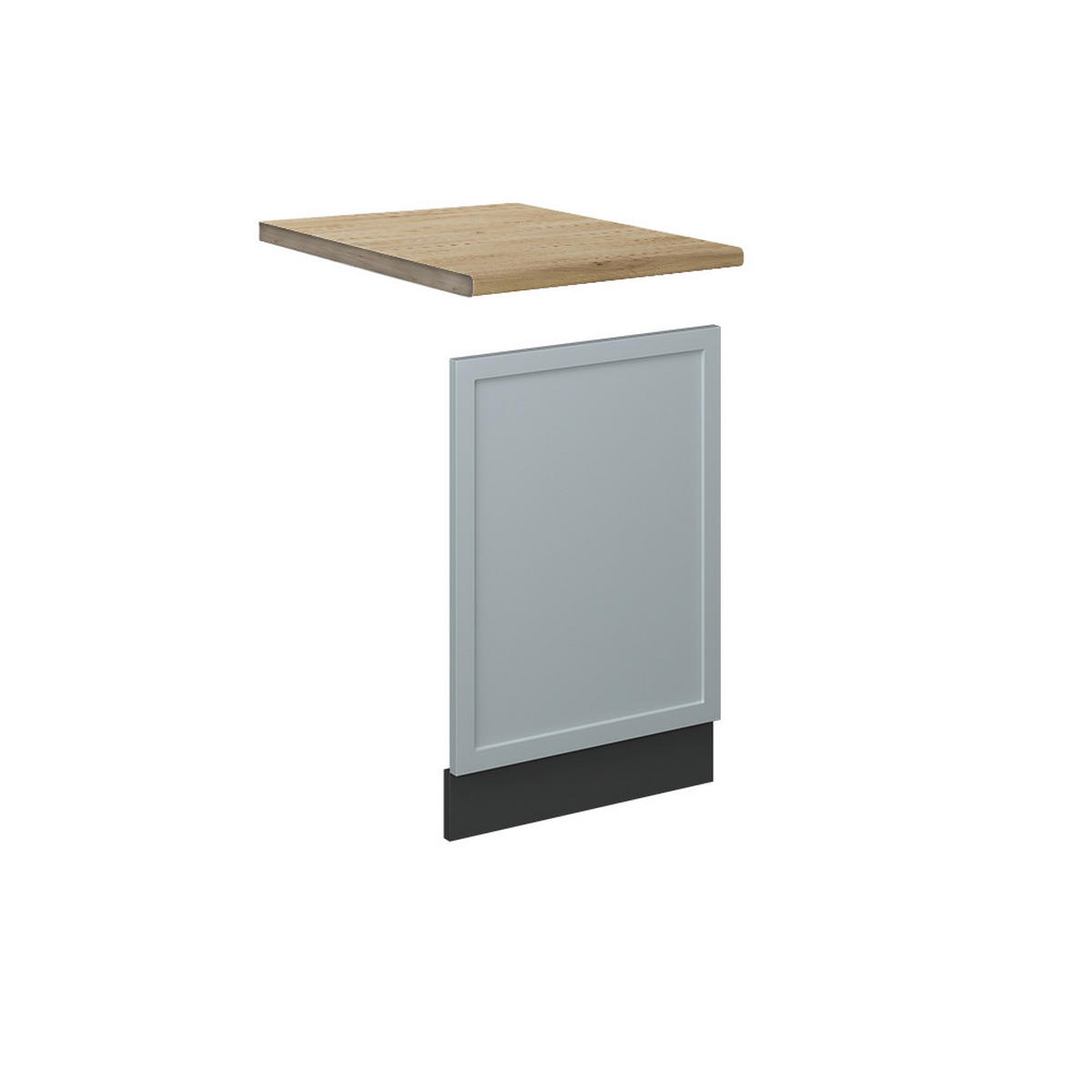 FRONTBLENDE Fame-Line Hellblau-grau 45 cm, AP Eiche - Anthrazit/Blaugrau, Holzwerkstoff (45/67.4/1.6cm) - Vicco