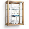HÄNGEVITRINE 25/60/80 cm mit Spiegel, LED & 2 höhenverstellbaren Glasböden - Transparent/Silberfarben, Glas/Holzwerkstoff (60/80/25cm) - K-Möbel