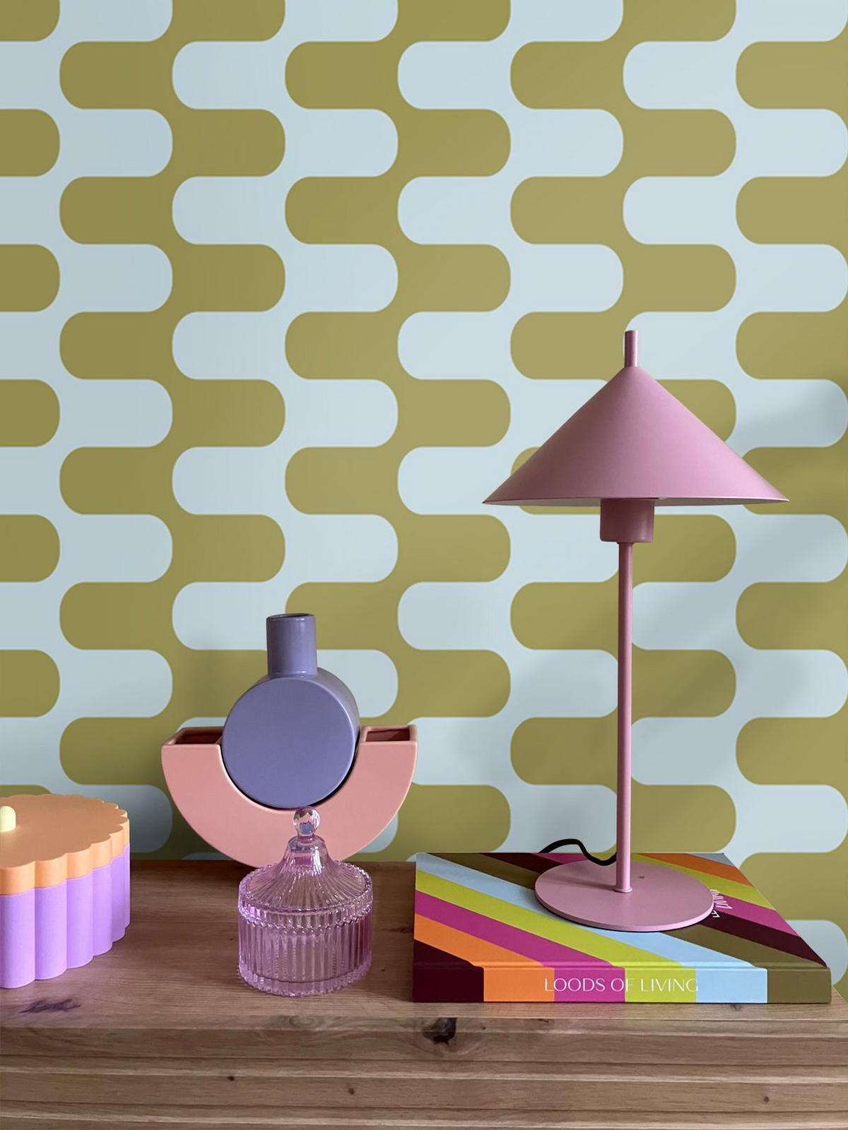 TAPETE Wellenlinien 50 x 900 cm - Grün, Papier (50/900cm) - ESTAhome