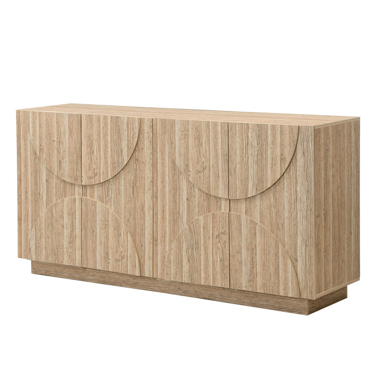 SIDEBOARD aus Spanplatte 160x40x80 cm Natur mit flexiblen Einlegeböden - Naturfarben, Holzwerkstoff (160/80/40cm) - IVMEU