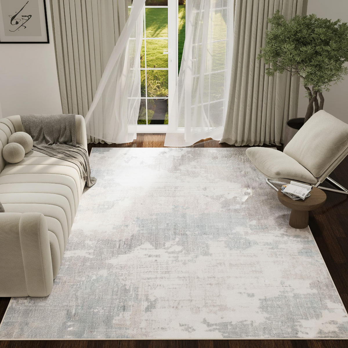 TEPPICH ASH Hellgrau 80/150 cm - Hellgrau, Textil (80/150cm) - Tapiso