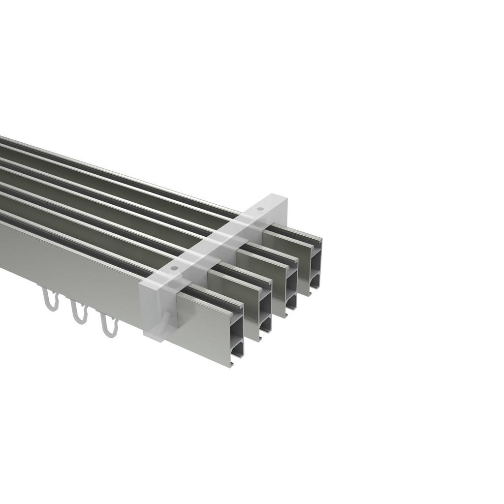 Thumbnail - Interdeco Innenlauf-Gardinenstangen-Set, Edelstahl, Metall, 260 cm, Wohntextilien, Gardinen & Vorhänge, Gardinen-Stangen