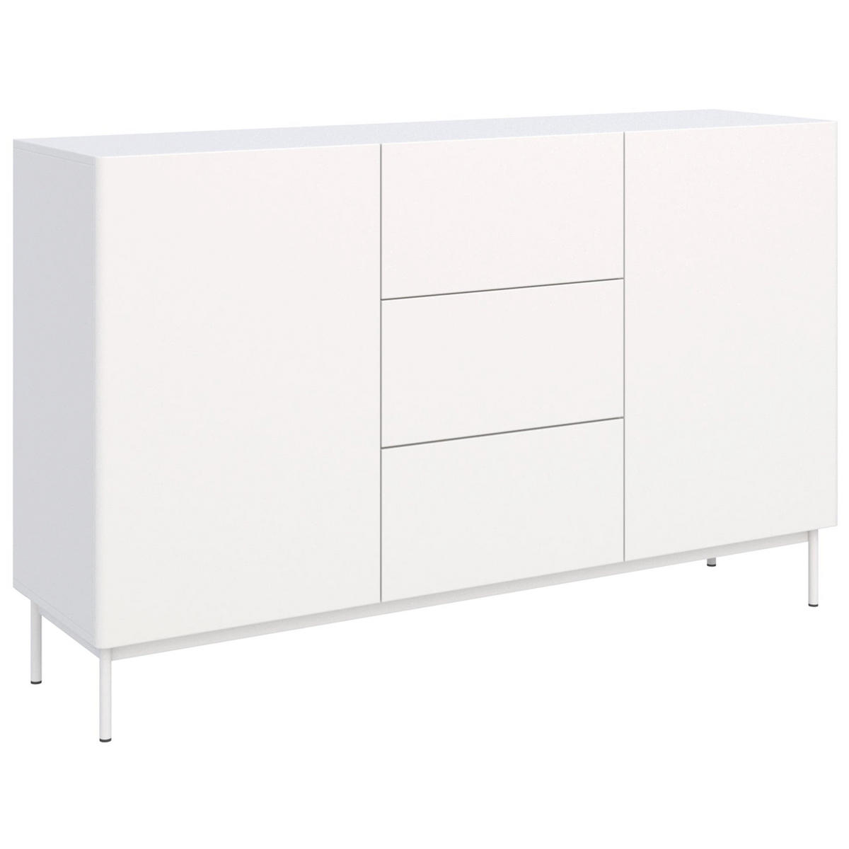 KOMODA Olio 2-dverová 160 cm - biela, kov/kompozitné drevo (160/90/38.6cm) - Selsey