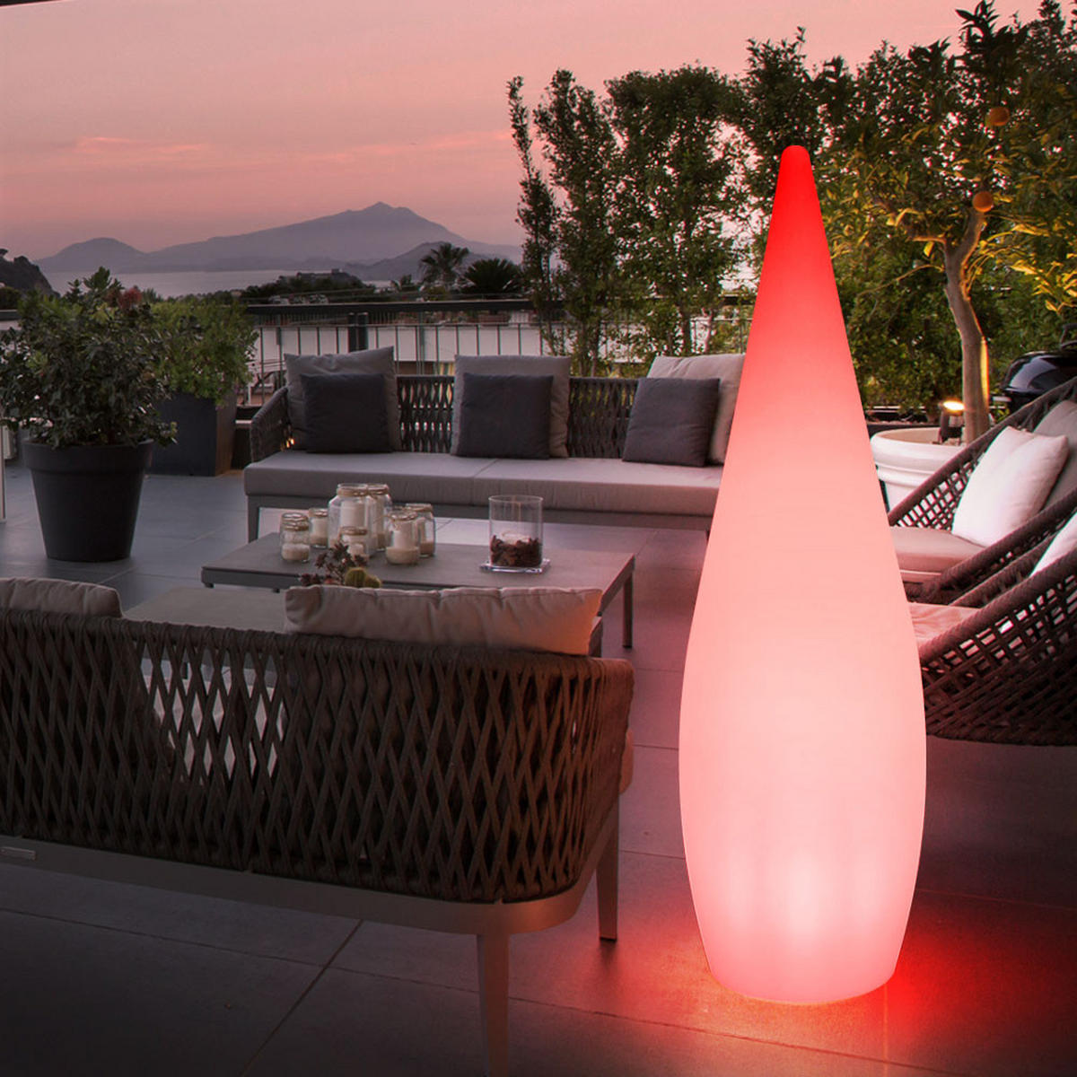 LED AUSSENLEUCHTE Stehleuchte Weiß Kunststoff - Weiß, Kunststoff (37/37/120cm) - Globo Lighting