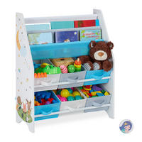 KINDERREGAL - Multicolor, Holzwerkstoff/Kunststoff (62/74/31.5cm) - Relaxdays