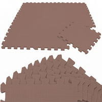 SPIELMATTE ab Null - 90/90/1 cm Puzzlematte Braun - Braun, Kunststoff (30/30cm) - Littletom