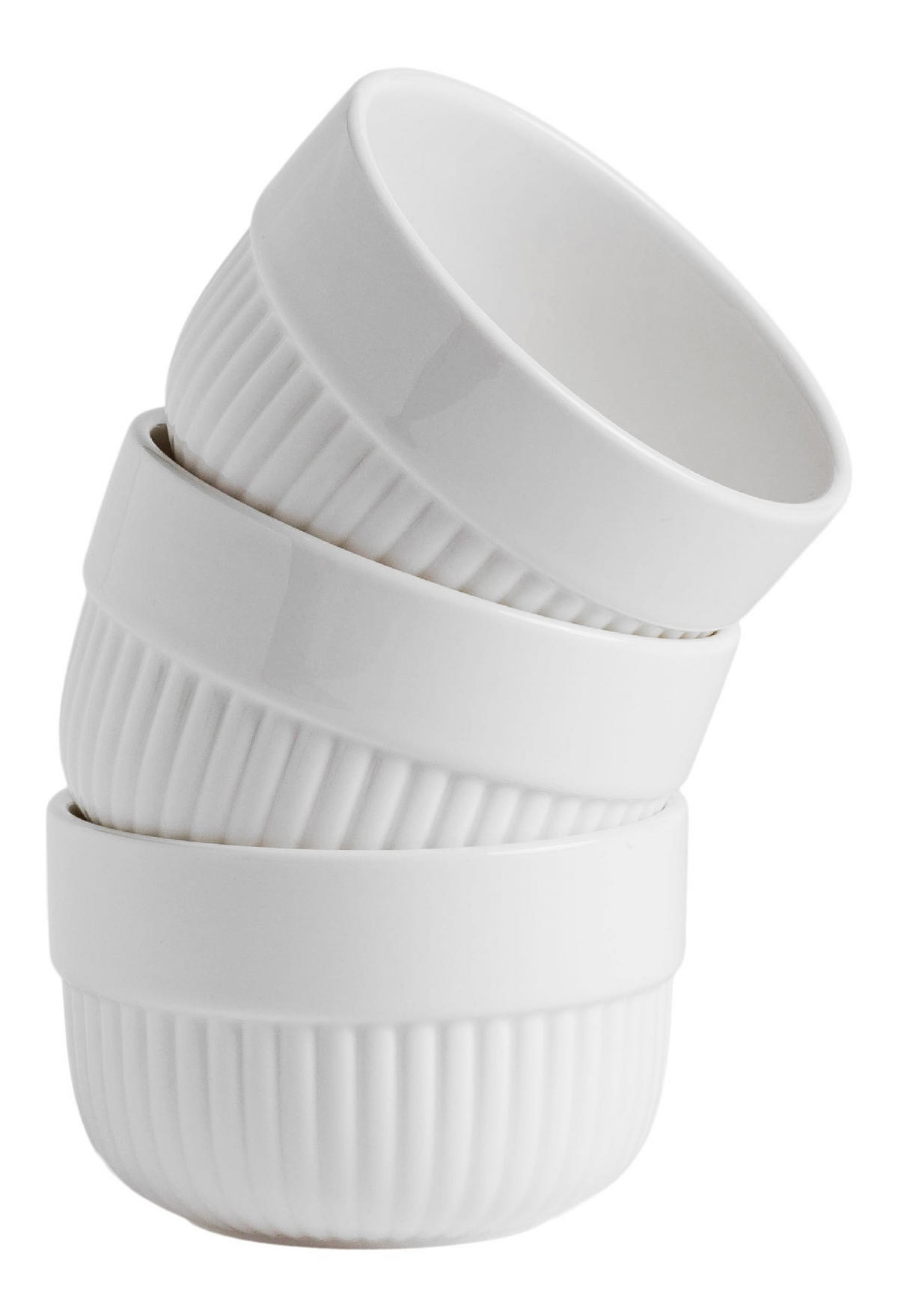 SERVIERSCHALEN-SET Sandino - Weiß, Keramik (8.5/16/8.5cm) - home&you