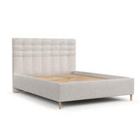 POLSTERBETT Soma 120/200 cm Hellbeige im Neve Stoff - Sandfarben/Naturfarben, Holz/Holzwerkstoff (120/200cm) - AltaBeds