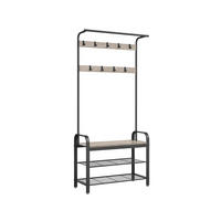 GARDEROBENSTÄNDER Helsinki - Weiß, Holzwerkstoff (70/175/32cm) - Hansiro