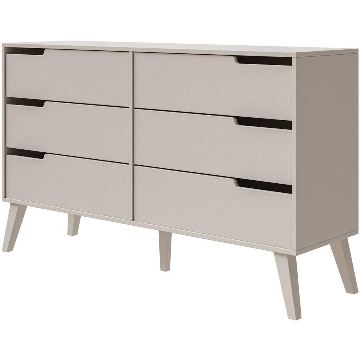 KOMMODE Norel mit 6 Schubladen, Kaschmir - Kaschmir, Holz/Holzwerkstoff (137/80/40cm) - Beautysofa