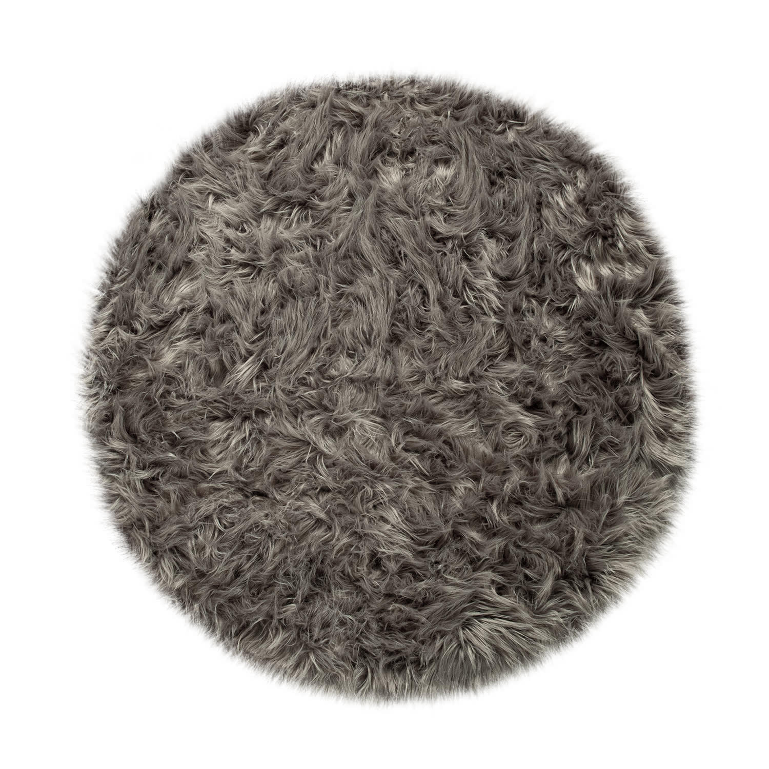 HOCHFLORTEPPICH Waschbar, einfarbig, Anthrazit, Ø 90 cm - Anthrazit, Textil (90/90cm) - KADIMA DESIGN