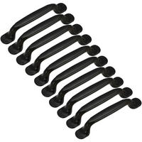 MÖBELGRIFF Schwarz 10er-Set 128 mm Aluminium - Schwarz, Metall (1.5/3/16.3cm)
