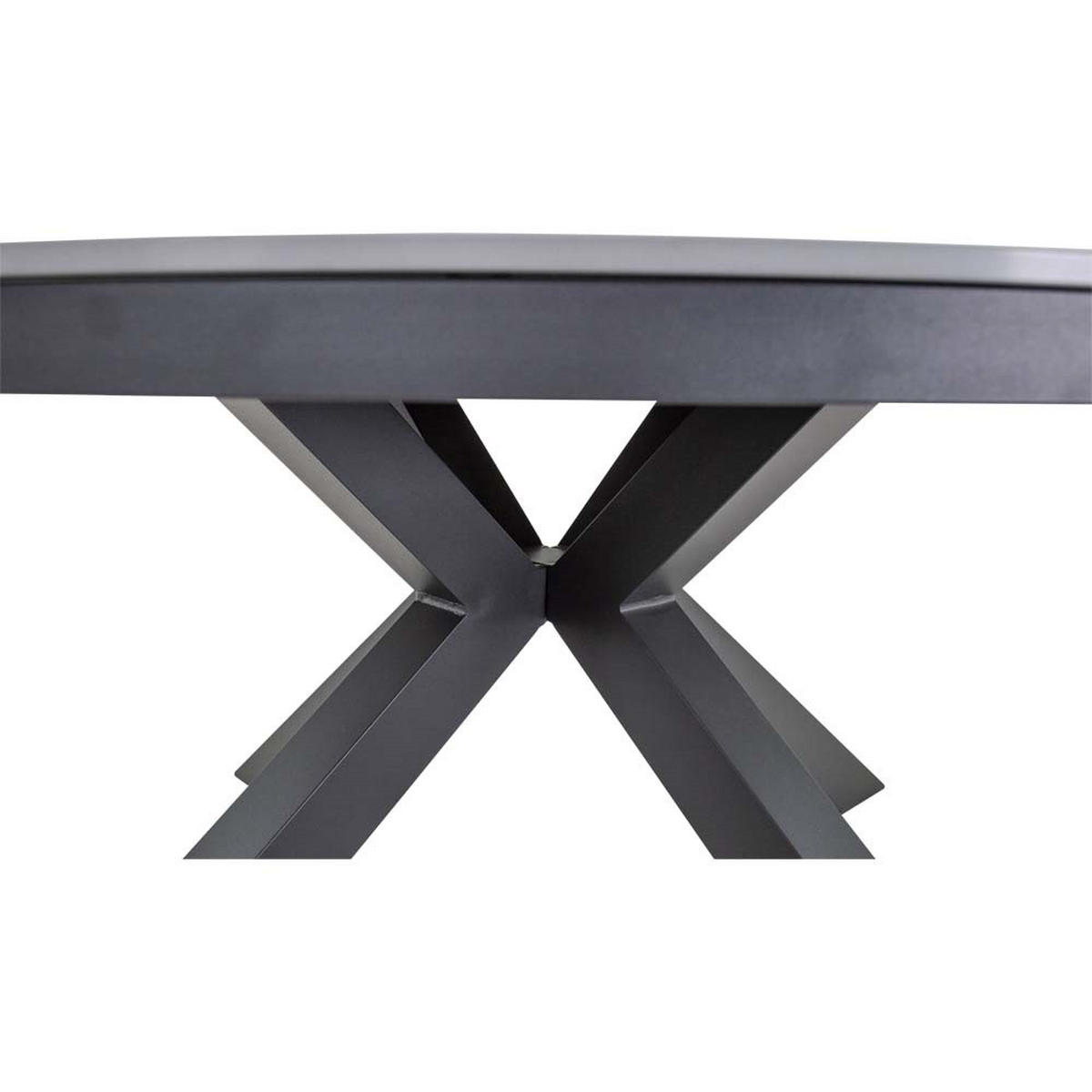 GARTENTISCH Davos - Grau - 158/158/74 cm - Grau, Metall (158/158/74cm) - Lesli Living
