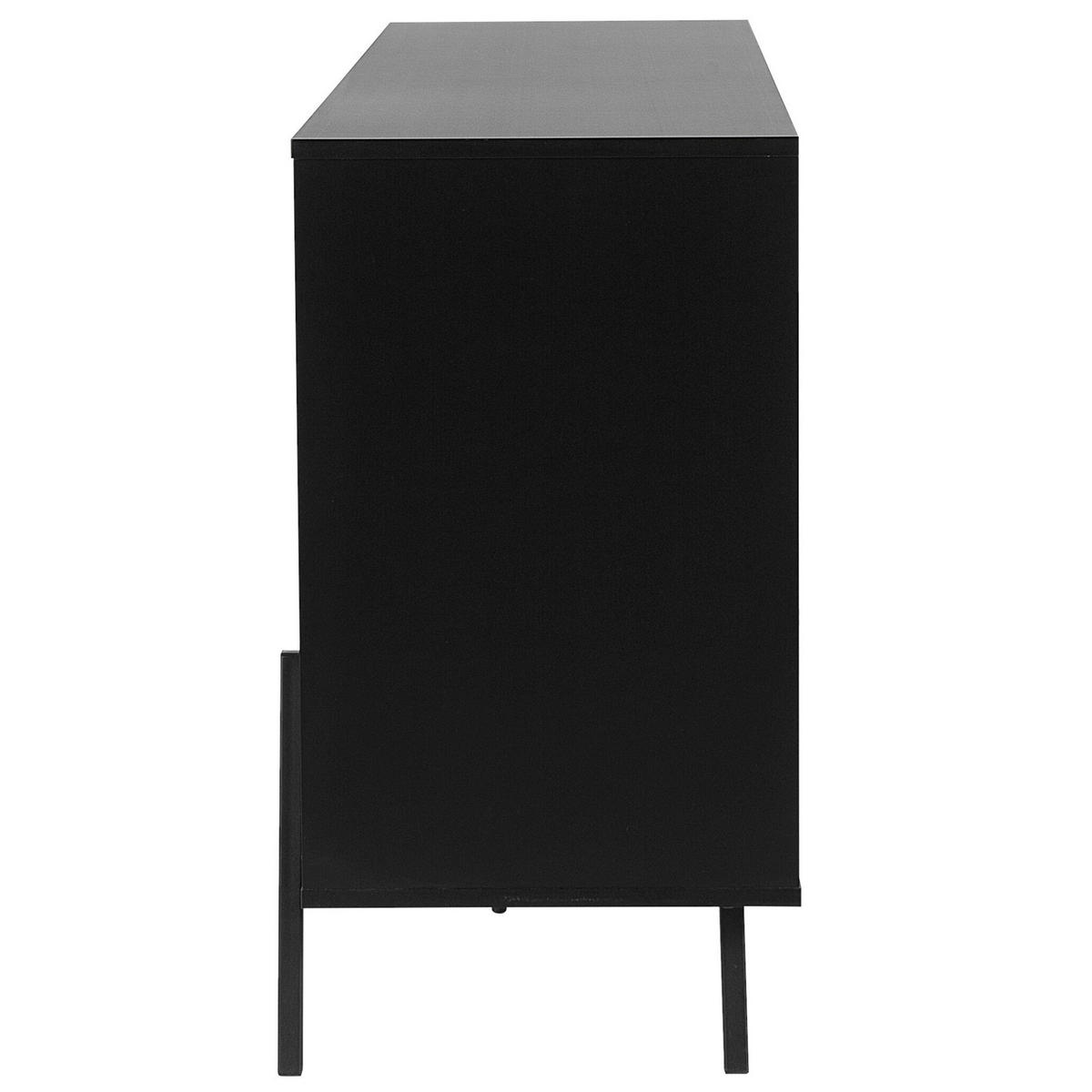 SIDEBOARD mit 2 Türen Braun/Schwarz Blackpool - Braun, Holzwerkstoff (177/75/40cm) - Beliani