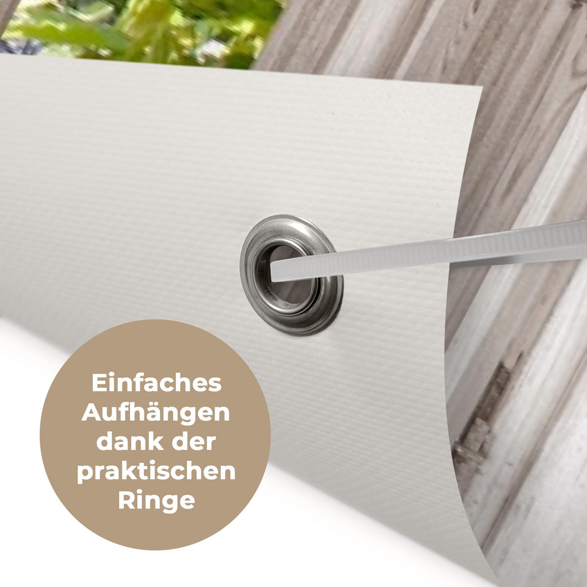 ZAHRADNÍ PLAKÁT Vistárie - Květiny - Pohled - Strom - Jaro 180x120 cm - béžová, plast (180/120/0.2cm) - OnlyWow
