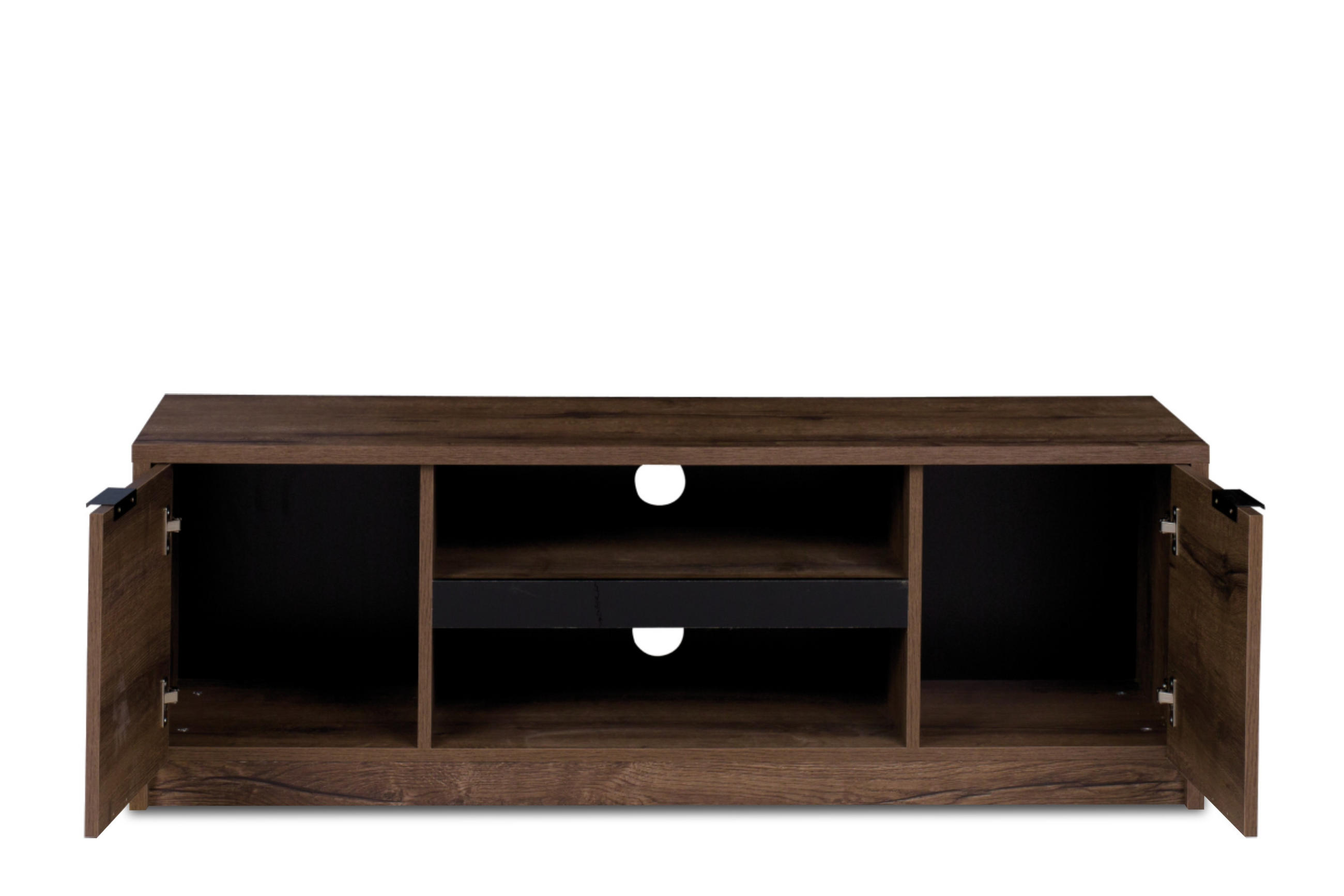 TV-SCHRANK MERO mit Türen und Einlegeböde, Dunkelbraun - Dunkelbraun, Holzwerkstoff (135/46/40cm) - KONSIMO®