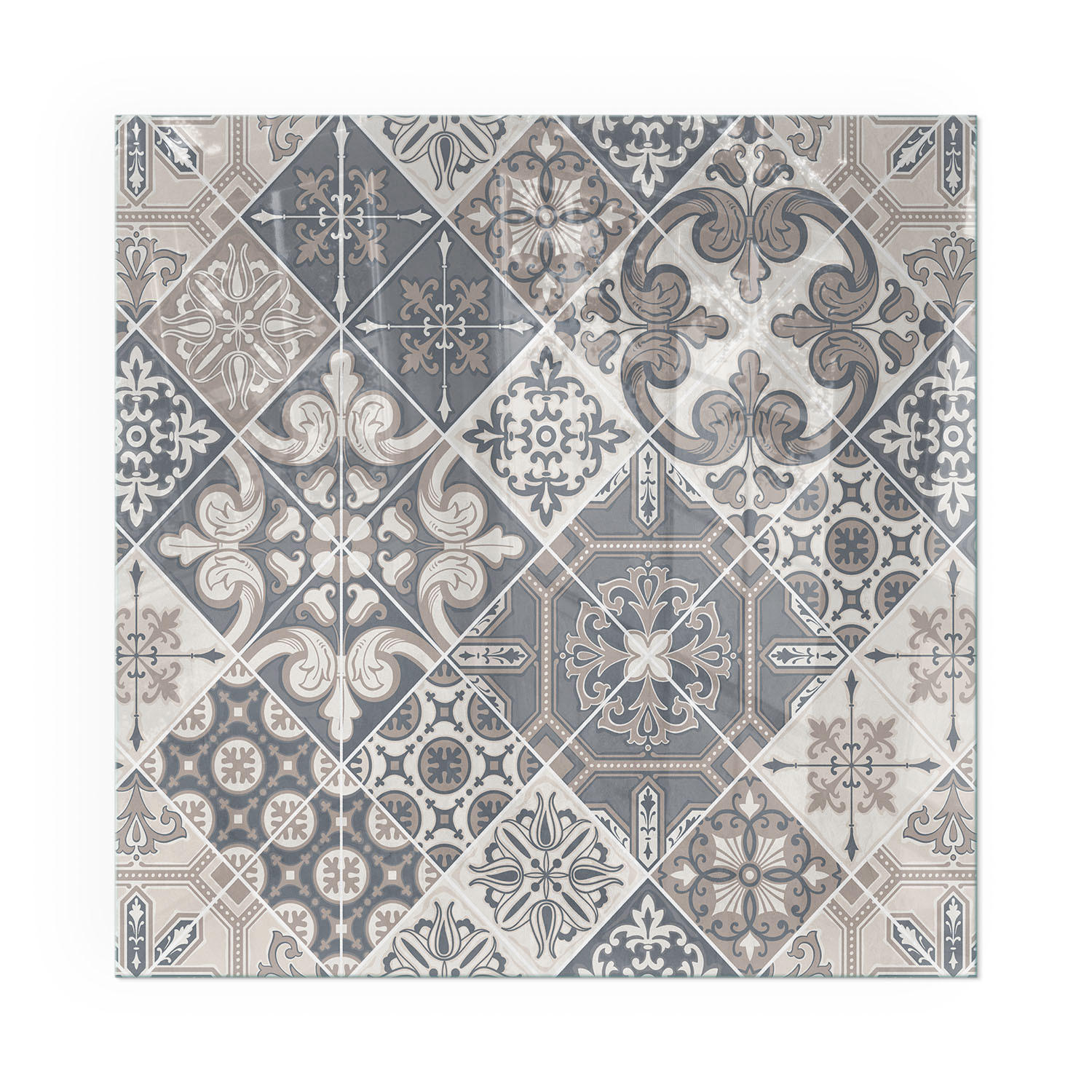 GLASPLATTE für Kamin 60x60 cm - Grau, Glas (60/60/0.4cm) - TULUP