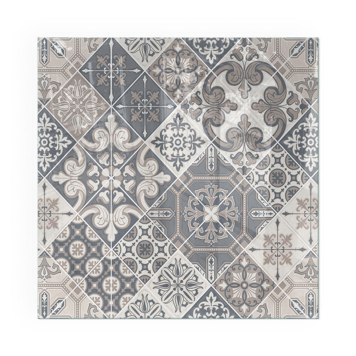 GLASPLATTE für Kamin 60x60 cm - Grau, Glas (60/60/0.4cm) - TULUP