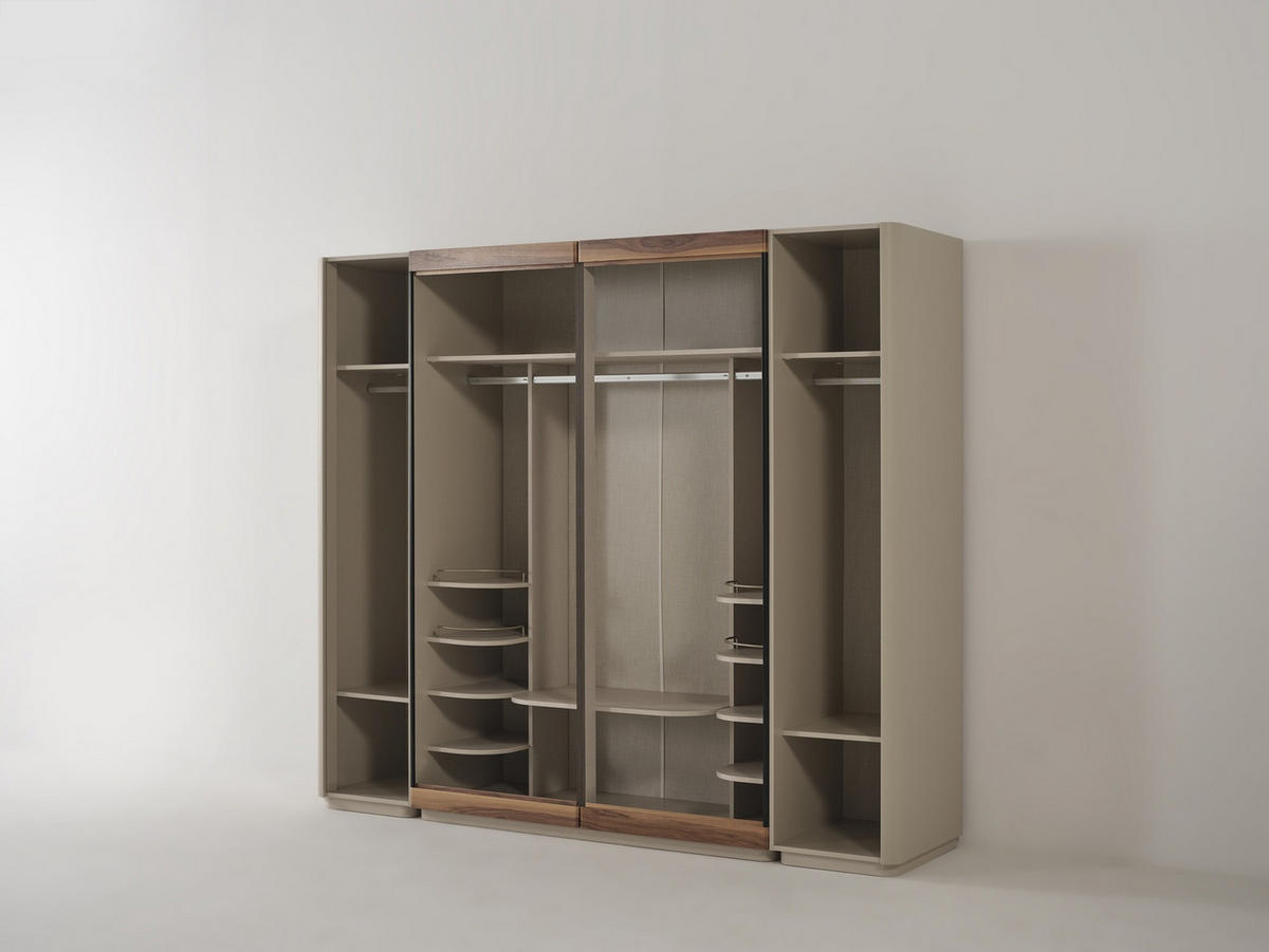 KLEIDERSCHRANK Estella 6 trg. - Creme, Holzwerkstoff (260/229/65cm)