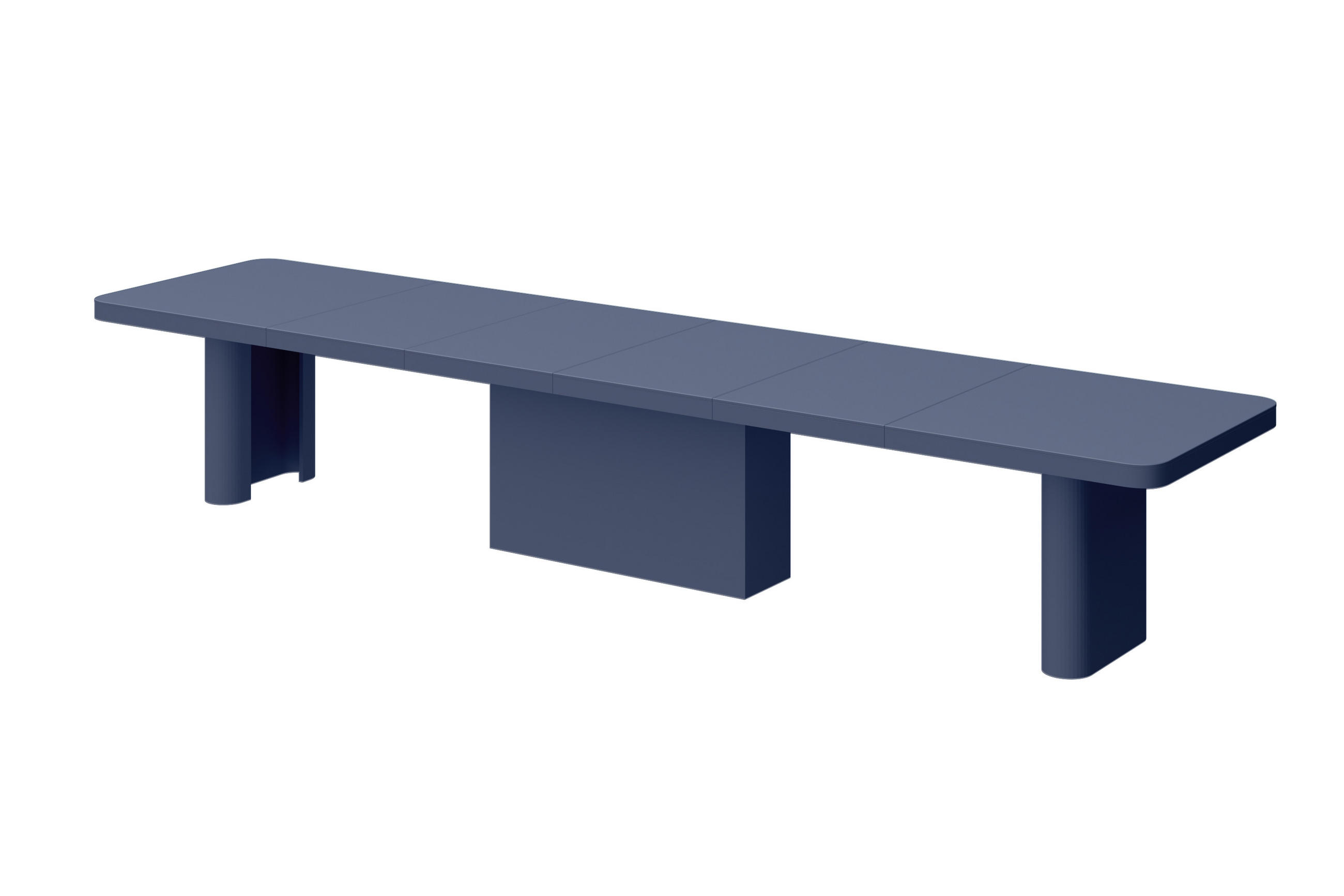 designimpex Esstisch Dunkelblau 160x75x100 cm