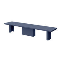 ESSTISCH rechteckig ausziehbar XXL Marineblau matt 160/100/75 cm - Dunkelblau, Holzwerkstoff (100/160/75cm) - designimpex