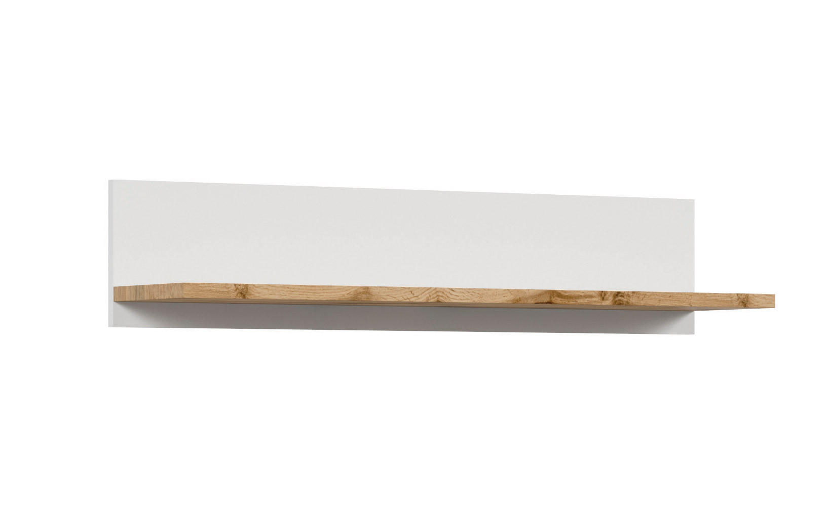 Feldmann-Wohnen Wandregal Weiß, Eiche Wotan 106x22x24 cm