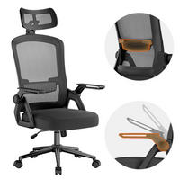 DREHSTUHL Mesh Schwarz ergonomisch klappbare Armlehnen - Schwarz, Metall (23.5/52/62.5cm) - Rattrix