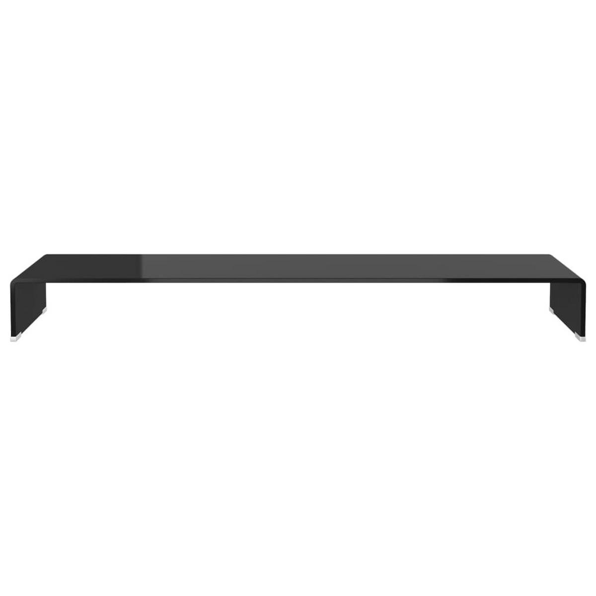 TV-TISCH/BILDSCHIRMERHÖHUNG Glas Schwarz 120/30/13 Cm - Schwarz, Glas (120/30/13cm) - vidaXL