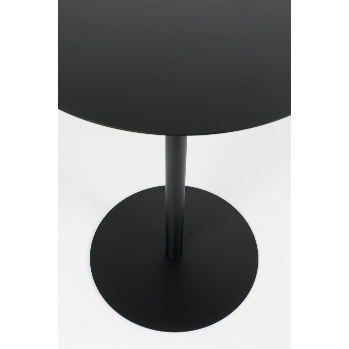 BISTROTISCH Snow Rund 57 cm Metall Schwarz - Schwarz, Metall (57/57/75cm) - Zuiver