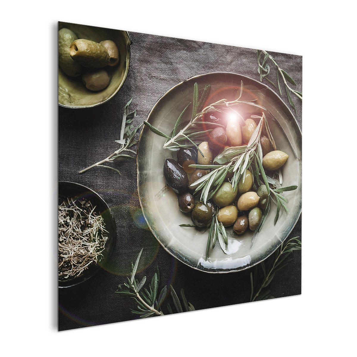 GLASBILD 30x30 cm Küche grau - Anthrazit, Glas (30/30cm) - artissimo