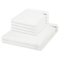 FROTTIERSET Piquee 6-teilig - Weiß, Textil (50/100cm) - MÖVE