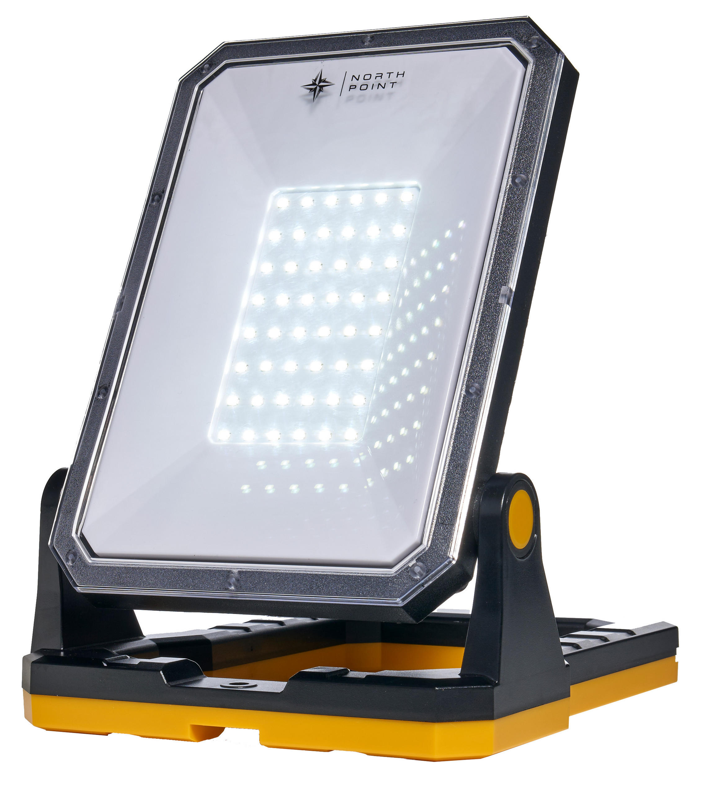 AKKU-LED-BAUSTRAHLER - dimmbar und leistungsstark für Baustellen und Werkstätten, 2er-Set - Schwarz, Kunststoff (9.2/20.8/21.5cm) - Northpoint