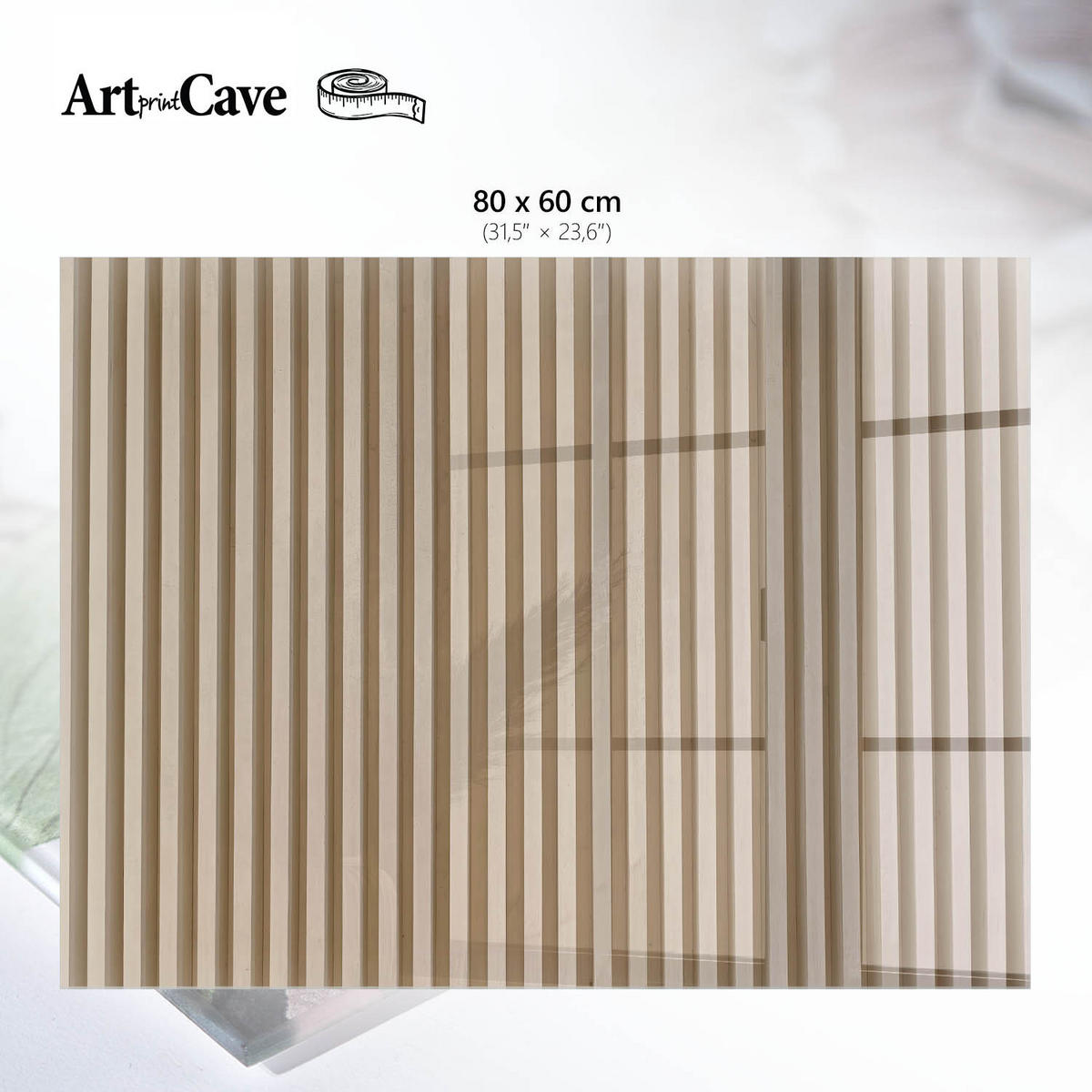 GLASPLATTE 80x60 cm – Minimalistische Muster - Beige, Glas (0.4/80/60cm) - ArtPrintCave