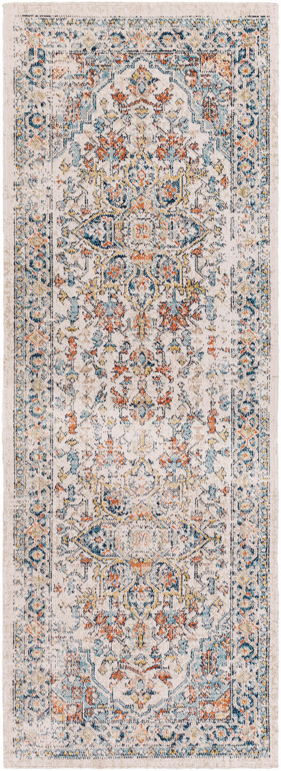 Livabliss Vintage-Teppich Blau 80x220 cm
