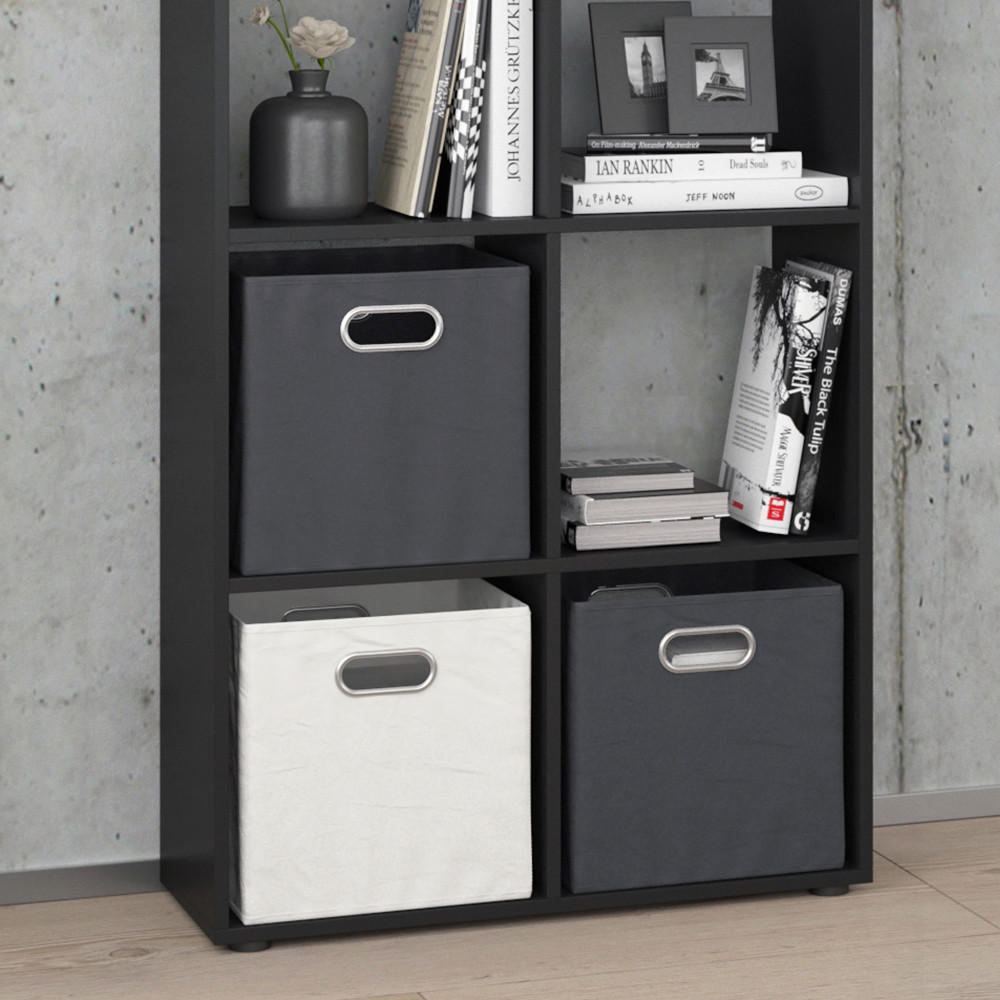 RAUMTEILER Scutum Schwarz 143 x 72 cm - Schwarz, Holzwerkstoff (143/72/29cm) - Vicco