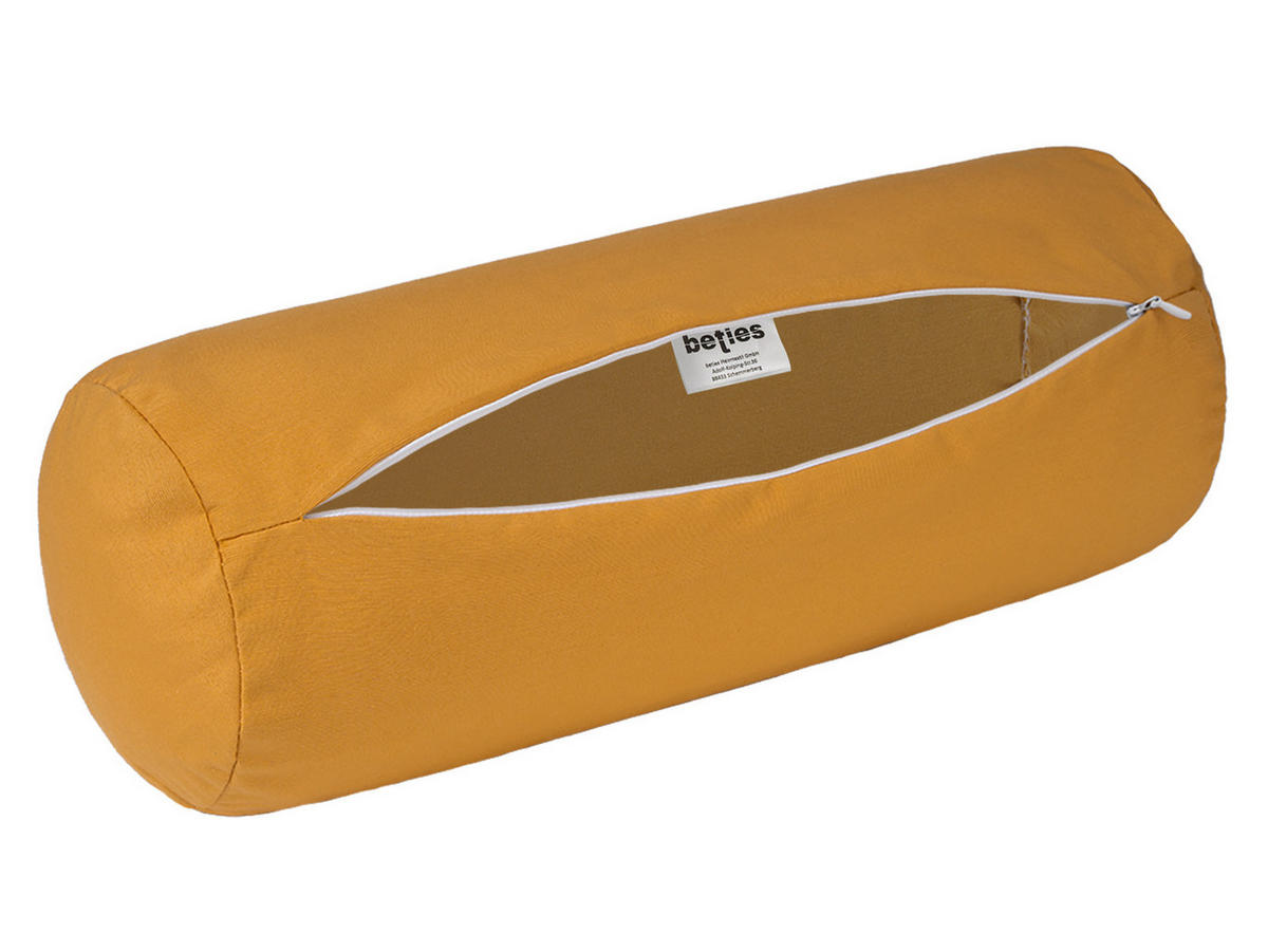 NACKENROLLENHÜLLE Wunschton safran-gelb 15/40 cm - Gelb, Textil (15/40cm) - beties Heimtextil