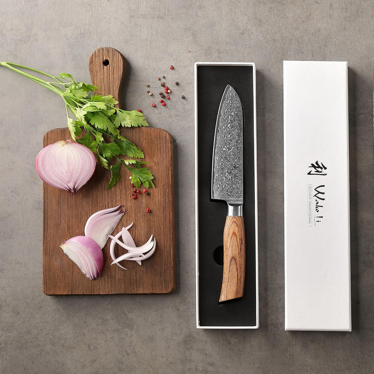 SANTOKUMESSER 16 cm - Braun, Glas/Metall (30cm) - Wakoli