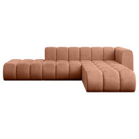 ECKSOFA modulares Sofa Zuvon-L1 - 296x177x70 cm Apricot - Koralle, Holzwerkstoff/Textil (296/177cm) - ALTDECOR