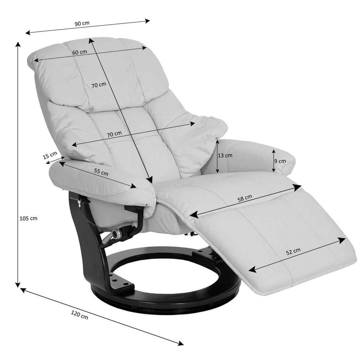 RELAXSESSEL 2 Braun, Schwarz - Schwarz/Braun, Textil (90/105/82cm) - MCA
