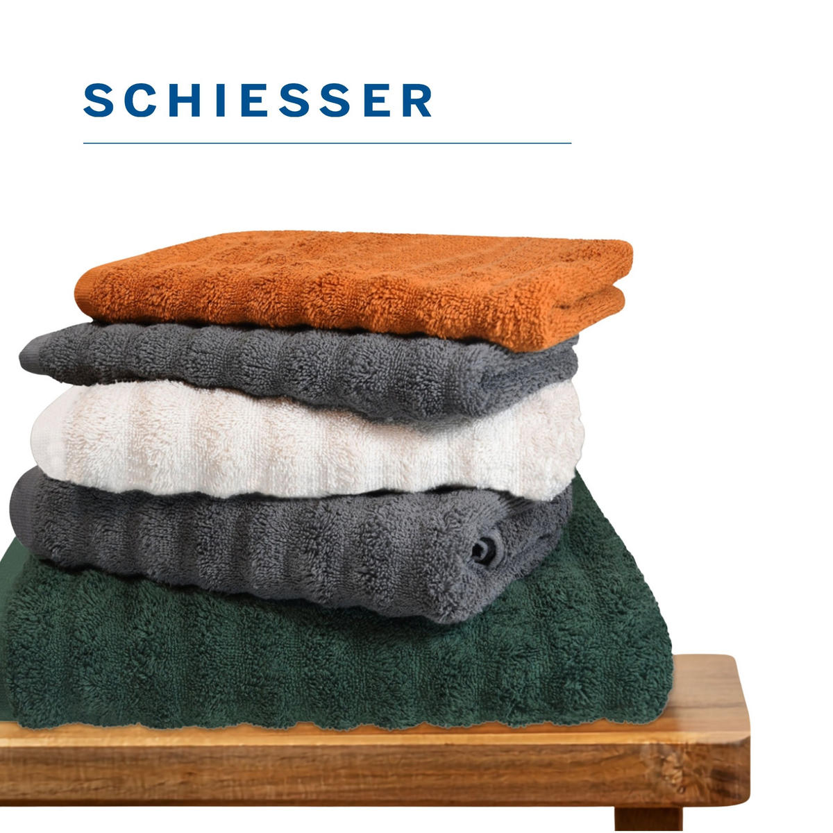 DUSCHTUCHSET Neapel - 2-teilig - 70x140 cm - Dunkelgrau - Dunkelgrau, Textil (70/140cm) - SCHIESSER
