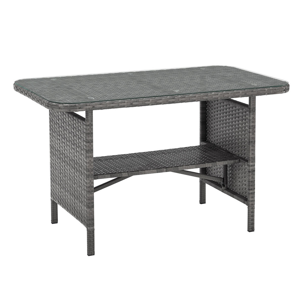 GARTENLOUNGE Dallas Grau - Grau, Metall - SVITA