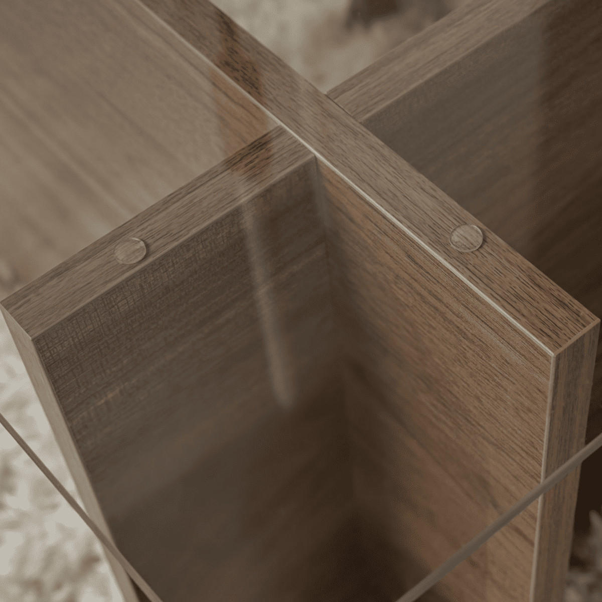 COUCHTISCH mit glasplatte noah 105/65/40 cm - Naturfarben, Holzwerkstoff (105/65/40cm) - Calicosy