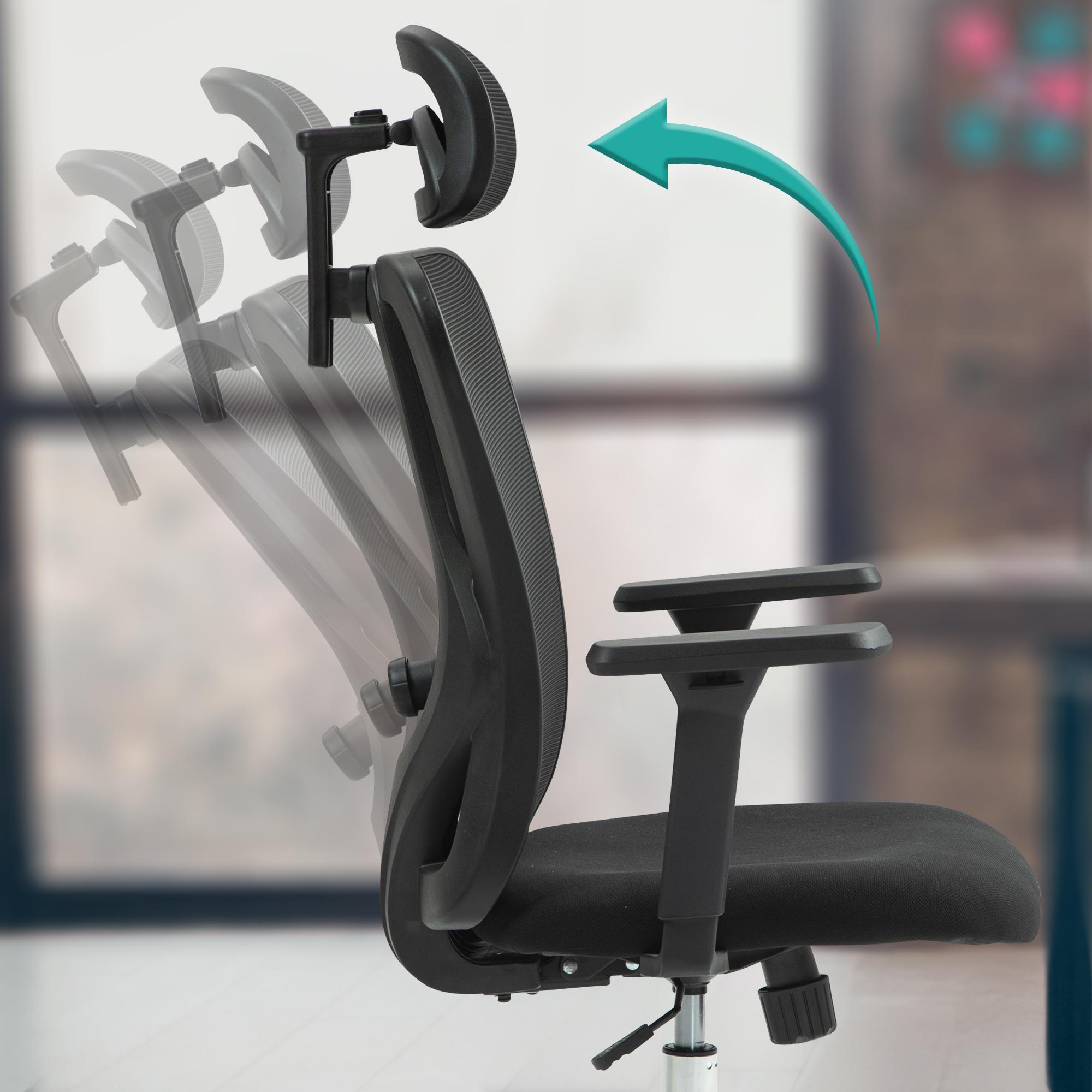 CHEFSESSEL Kunststoff Schwarz - Chromfarben/Schwarz, Kunststoff/Textil (70/113/62cm) - CLP