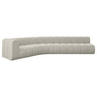 ECKSOFA modulares Sofa Karex-L2 - 399x194x70 cm Creme - Hellgrau/Creme, Holzwerkstoff/Textil (399/194cm) - ALTDECOR